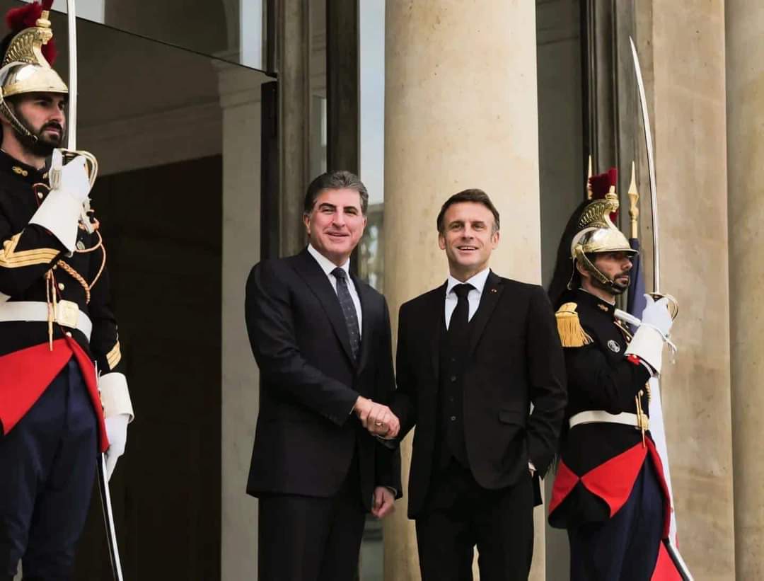 French President Receives Kurdish President Nechirvan Barzani Kurdaily